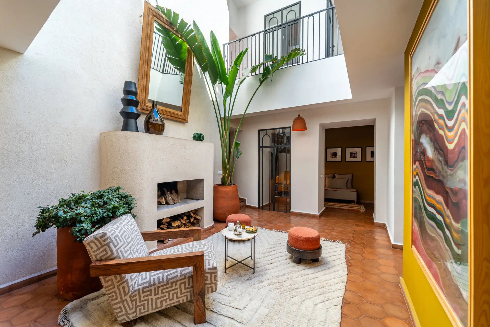 Hall-acceuille-riad-librah-marrakech-kasbah