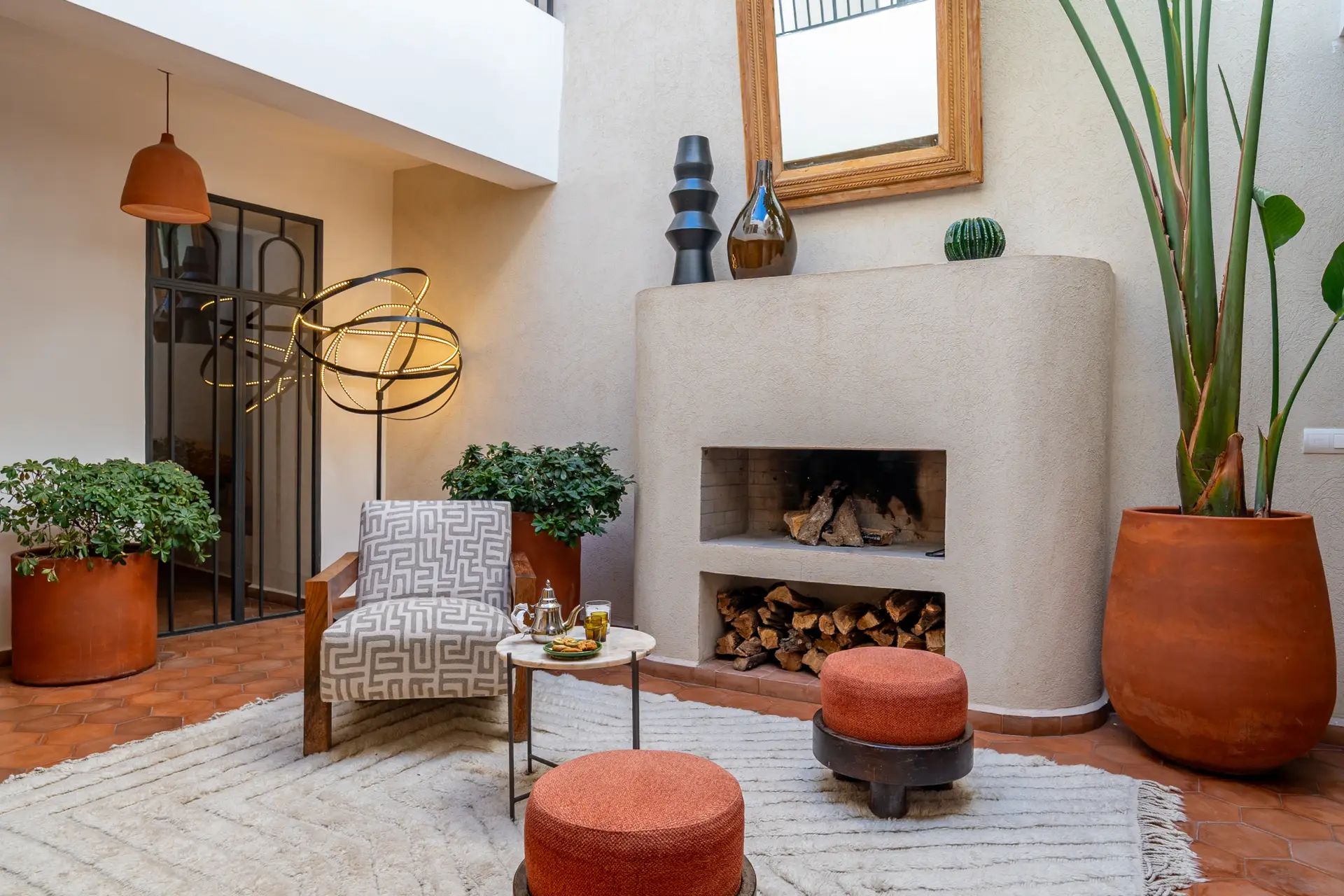 cheminée-riad-librah-marrakech-kasbah
